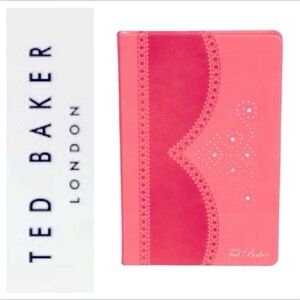 Ted Baker London 2013 DISCONTINUED Fluro Pink Brogue A5 Notebook NEW